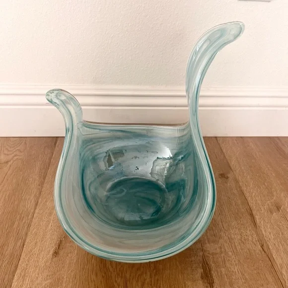 Vetro Eseguito Secondo La Tecnica Dei Maestri Di Murano Glass Bowl Centerpiece